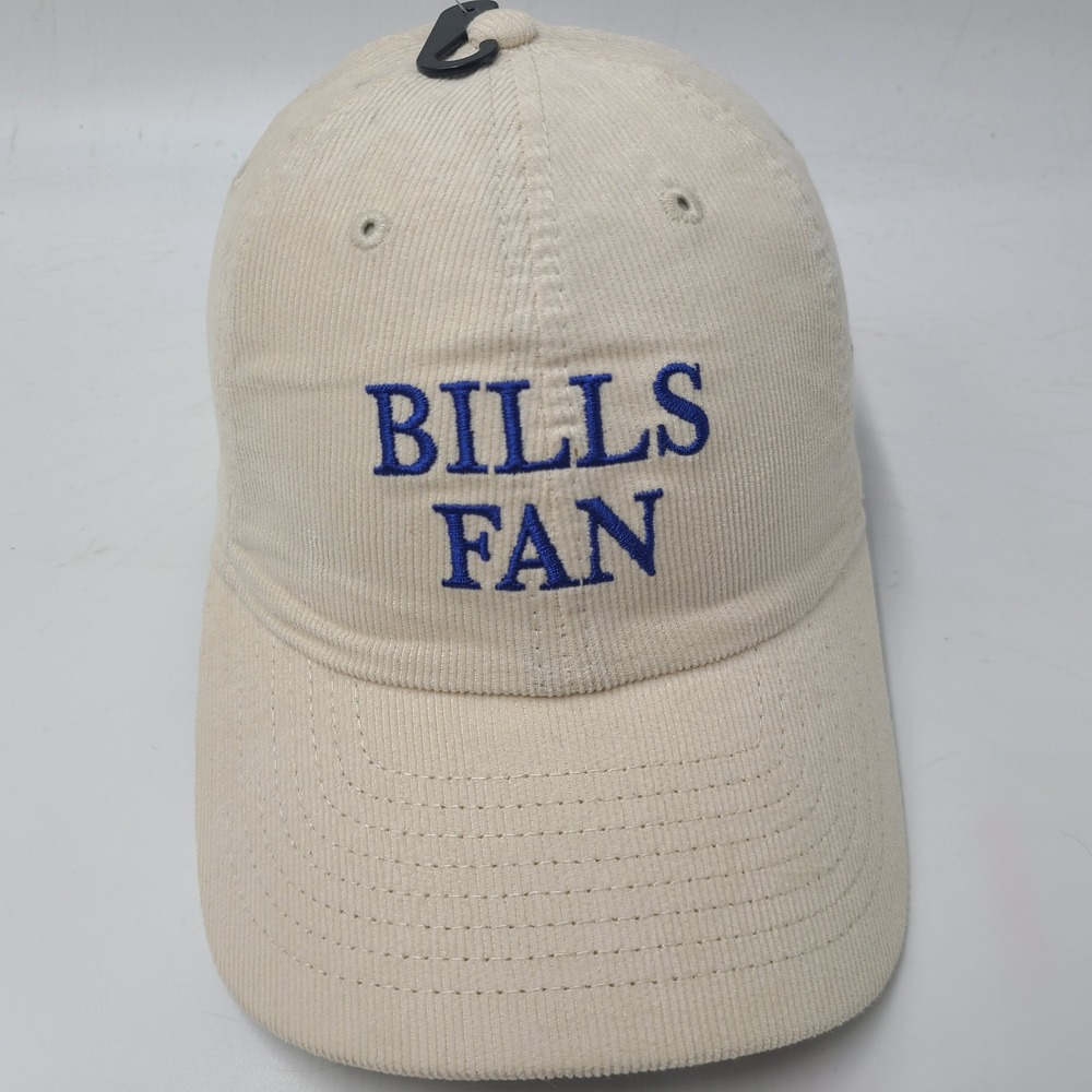 Women Buffalo Bills Hat Strapback New Era Cream Blue Corduroy Fan Casual Classic